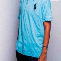 Polo azul clásico image