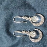 Aretes de luna con cristal image
