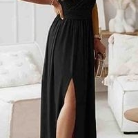 Elegante vestido negro largo image