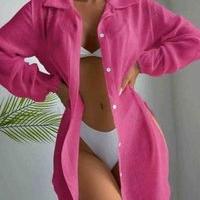 Camisa de Playa Rosa talla S image