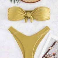 Bikini dorado elegante talla M image