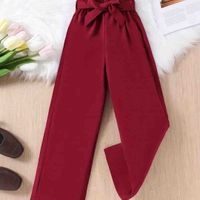 Pantalón rojo elegante para niña talla 9/10 image