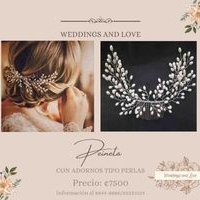 Peineta elegante con perlas image