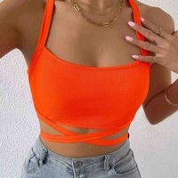 Blusa de tirantes cruzados talla M image