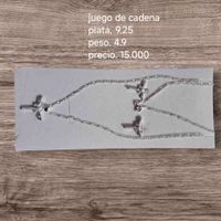 Juego de cadena de plata elegante image