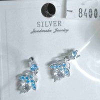 Elegantes Aretes de Plata image