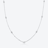 Collar elegante de plata 925 con circonias image