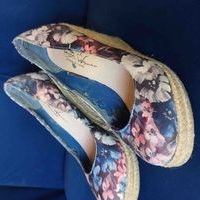 Zapatos de cuña florales, cuña 10.5 cm alto image