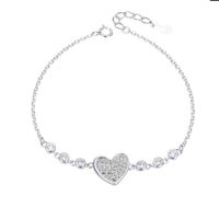 Pulsera de corazón plata 925 image
