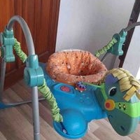 Saltador divertido de bebé caballo azul image