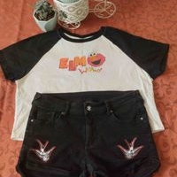 Conjunto short y Croptop Elmo Talla S image