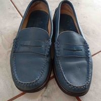 Mocasines de cuero azul image