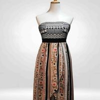 Vestido bohemio sin tirantes image