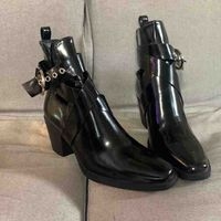 Botines de cuero elegantes zara image