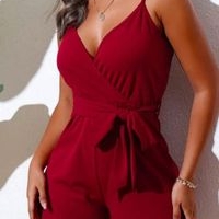 Enterizo rojo vino image