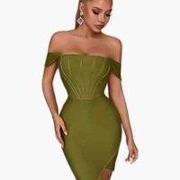 Vestido ajustado sin tirantes image