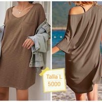 Vestido casual marrón talla L image