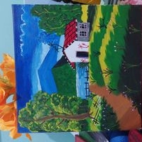 Cuadro de paisaje colorido image