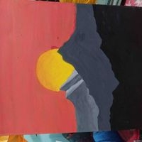 Pintura abstracta de paisaje image