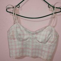 Top de tirantes a cuadros image