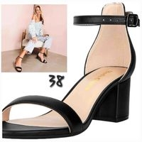 Sandalias de tacón negras image