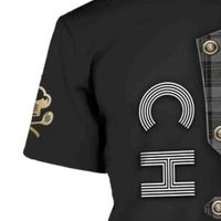 Camiseta negra con diseño gráfico image