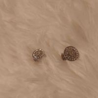 Aretes de clip con cristales acero image