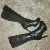Botas de tacón alto café  image