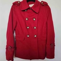 Abrigo rojo con botones MK Talla S image