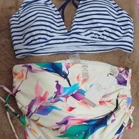 Bikini Cala a rayas y floral talla M-L image
