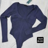 Body de manga larga azul image