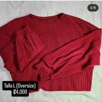 Suéter Oversize Rojo Talla L image