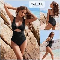 Traje de baño negro talla L image