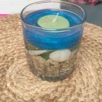 Vela decorativa en vaso de vidrio image