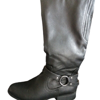 Bota alta de cuero sintético image