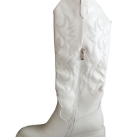 Bota vaquera blanca con tacón image