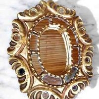Espejo decorativo dorado image