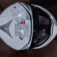 Casco de motocicleta blanco image