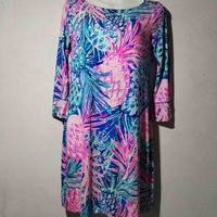 Vestido estampado tropical image