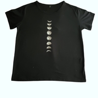 Camiseta negra de fases lunares image