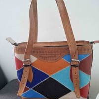 Bolso de cuero multicolor image