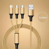 Cable de carga 3 en 1 color dorado image