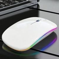 Mouse inalámbrico RGB color blanco image