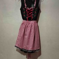 Vestido tradicional con bordado estilo campestre o para Oktoberfest talla L(es pequeño) image