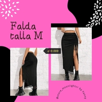 Falda larga negra talla M image