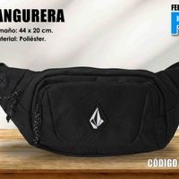Cangurera de poliéster negra image