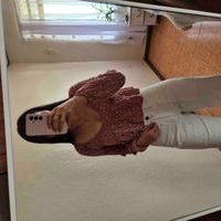Blusa rosada manga larga talla s image