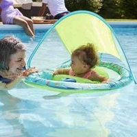 Flotador de bebé con toldo image