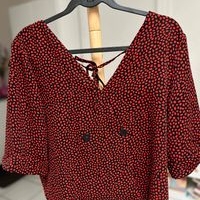 Blusa Naranja Oscuro con negro image