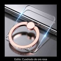 Soporte de anillo para celular oro rosa image